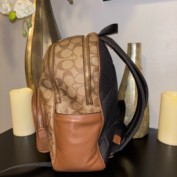 Coach Signature Brown and Tan Backpack - Picture 2 of 8